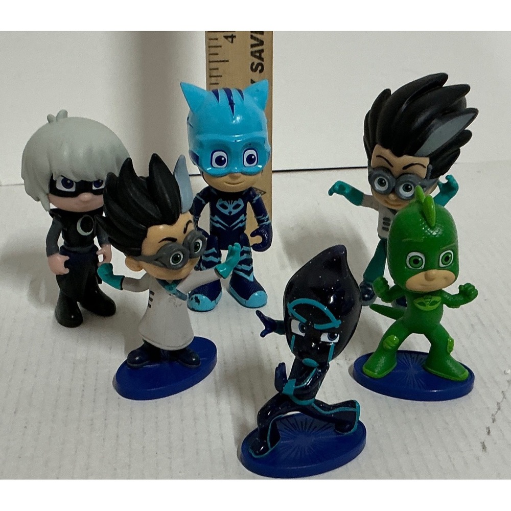 PJ Masks Action Figure Lot Catboy Gekko Romeo Night Ninja Luna Girl 3 Inch Set